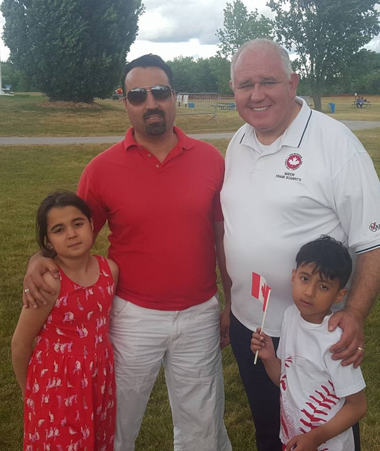 With Mayor of Markham, Frank Scarpitti celebrating Canada Day. (July 1,2016)