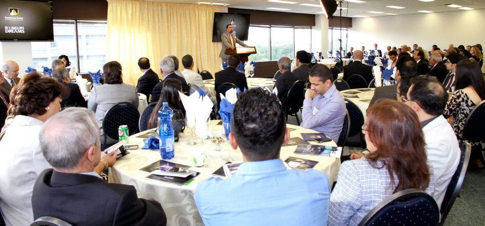 Jamshid Hussaini speaking at Business Point's Inauguration Ceremony (2012)